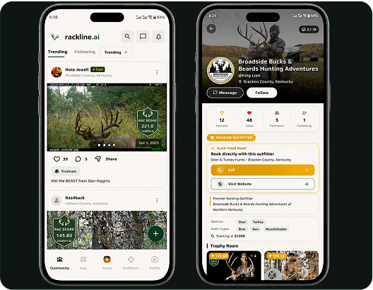 Community and Messaging application screens
